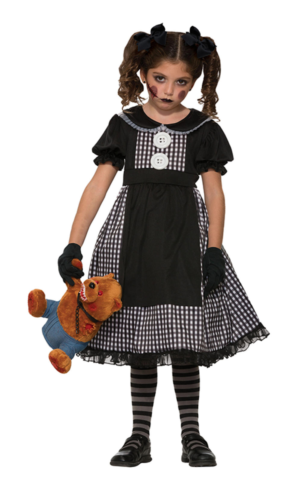 Dark Rag Doll Girls Costume Kids Halloween Costumes Mega Fancy Dress